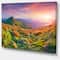 Designart - Pretty Colorful Sunset in Mountains - Landscape Photography Canvas Print
